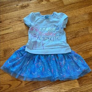 Disney Frozen Kids Dress - Blue and Pink